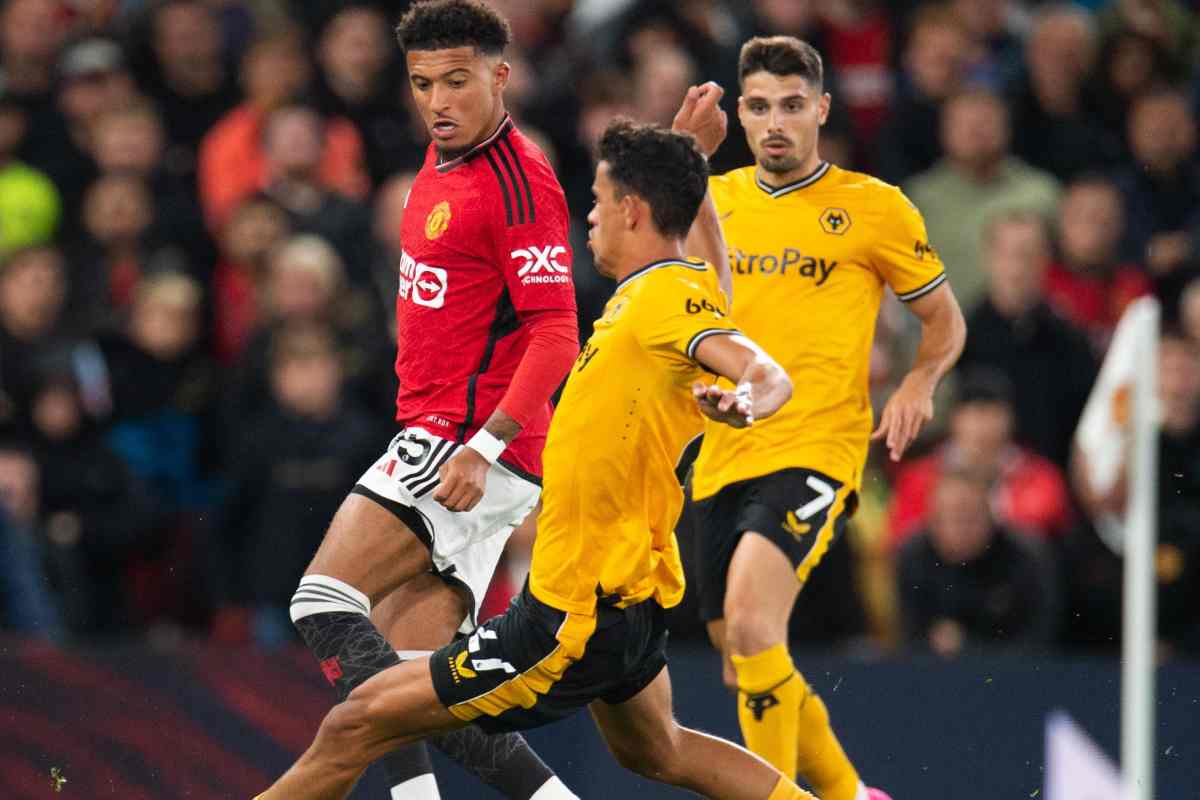 Sancho fuori rosa al Manchester United